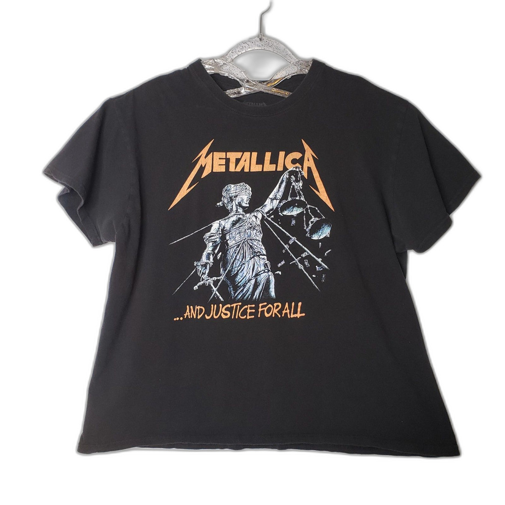 Metallica And Justice For All Black T Shirt Mens Size 2XL